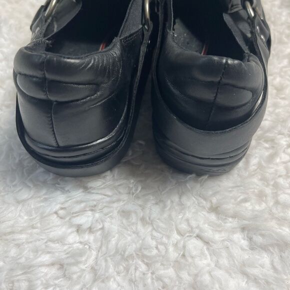 Klogs Harley black leather Harness close back clog Size 7M - Picture 7 of 9